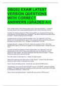 DBI202 EXAM LATEST VERSION QUESTIONS WITH CORRECT ANSWERS (GRADED A+)