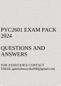 PYC2601 Exam pack 2024(Personality Theories) Questions and answers