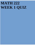 MATH 222 WEEK 1 QUIZ