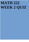 MATH 222 WEEK 2 QUIZ