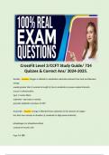 CrossFit Level 3/CCFT Study Guide/ 734 Quizzes & Correct Ans/ 2024-2025.  