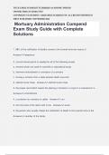 Mortuary Administration Compend Exam Study Guide with Complete Solutions