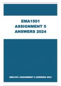 EMA1501 ASSIGNMENT 5 ANSWERS 2024