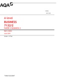 AQA A-level BUSINESS 7132/2 PAPER 2 BUSINESS 2 Mark scheme June 2019