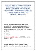 NGN ATI RN MATERNAL NEWBORN  PROCTORED EXAM 2024 ACTUAL  EXAM COMPLETE 70 QUESTIONS  WITH DETAILED VERIFIED ANSWERS  (100% CORRECT ANSWERS)  /ALREADY GRADED A+