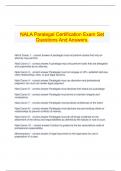  NALA Paralegal Certification Exam Set Questions And Answers.