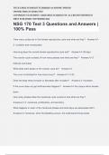 NSG 170 Test 3 Questions and Answers | 100% Pass