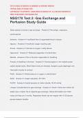 NSG170 Test 2: Gas Exchange and Perfusion Study Guide