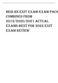 HESI RN EXIT EXAM PACK | VERIFIED 2019-2022 Q&A