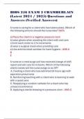 BIOS 256 EXAM 2 CHAMBERLAIN  (Latest 2024 / 2025) Questions and  Answers (Verified Answers)