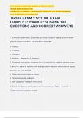 NR304 EXAM 2 ACTUAL EXAM COMPLETE EXAM TEST BANK 100 QUESTIONS AND CORRECT ANSWERS