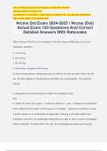 Nrcme Dot Exam 2024-2025 / Nrcme (Dot) Actual Exam 120 Questions And Correct Detailed Answers With Rationales