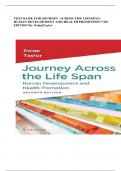 TEST BANK FOR JOURNEY ACROSS THE LIFE SPAN: HUMAN DEVELOPMENT AND HEALTH PROMOTION 7TH EDITION By: Polan|Taylor