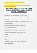 NSC EXAM 2024-2025 ACTUAL EXAM ALL 60 QUESTIONS AND CORRECT DETAILED ANSWERS