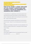 NUR 2214C EXAM 1 LATEST 2024-2025 ACTUAL EXAM 75 QUESTIONS AND CORRECT DETAILED ANSWERS (ALL ANSWERS ARE CORRECT)