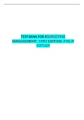 TEST BANK FOR MARKETING MANAGEMENT, 15TH EDITION. PHILIP KOTLER