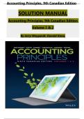 Solution Manual for Accounting Principles Volume 1 & Volume 2, 9th Canadian Edition Jerry J. Weygandt, Verified Chapters 1 - 20, Complete Newest Version