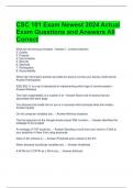 CSC 101 Exam Newest 2024 Actual Exam Questions and Answers All Correct 