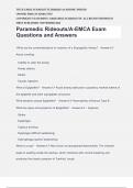 Paramedic Rideouts/A-EMCA Exam Questions and Answers