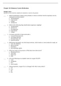 TEST BANK Chapter 18. Pulmonary System Medications