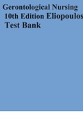 Gerontological Nursing 10th Edition Eliopoulos Test Bank