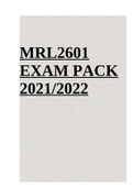 MRL2601 EXAM PACK 2021/2022