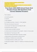 Tico Exam 2024-2025 Actual Exam And Practice Exam 200 Questions And Correct Detailed Answers