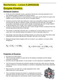 BIOCHEMISTRY.ENZYME KINETICS-STUDY GUIDE