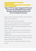 Wgu C165 Oa Exam Integrated Physical Sciences Oa 2024-2025 Actual Exam Question Bank 250 Questions And Correct Detailed Answers