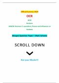 Official Summer 2024 OCR GCSE Business J204/02: Business 2: operations, finance and influences on business Merged Question Paper + Mark Scheme