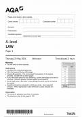 AQA A LEVEL LAW PAPER 1 QUESTION PAPER 2024 (7162/1)