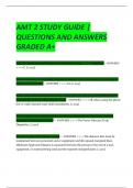 AMT 2 STUDY GUIDE |  QUESTIONS AND ANSWERS  GRADED A+