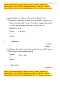 NURS 6521Pharmacology Midterm Test EXAM CORRECTLY ANSWERED 2021/2022 PHARMACOLOGY EXAM BEST EXAM SOLUTION FOR AN A+ STUDENTS RATED A+ Walden University