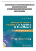 TEST BANK For Evidence-Based Practice in Nursing & Healthcare A Guide to Best Practice 5th Edition by Bernadette Mazurek Melnyk, Ellen Fineout-Overholt, Chapters 1 - 23 Complete