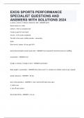 EXOS SPORTS PERFORMANCE SPECIALIST QUESTIONS AND ANSWERS WITH SOLUTIONS 2024