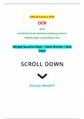 Official Summer 2024 OCR GCSE Combined Science Chemistry A Gateway Science J250/04: Paper 4 (Foundation Tier) Merged Question Paper + Mark Scheme + Data Sheet