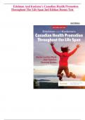 Test Bank - Edelman and Kudzma's Canadian Health Promotion Throughout the Life Span, 2nd Edition (Dames, 2021), Newest Edition.