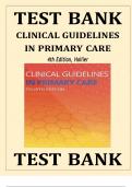  TEST BANK CLINICAL GUIDELINES IN PRIMARY CARE 4th Edition, Hollier ||NEWEST EDITION2024