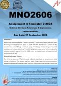 MNO2606 Assignment 4 (COMPLETE ANSWERS) Semester 2 2024 - DUE 23 September 2024