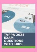 TVPPA 2024 EXAM QUESTIONS WITH 100% COMPLETE ANSWERS!!