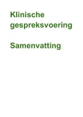 Samenvatting Klinische gespreksvoering E-learning Modules