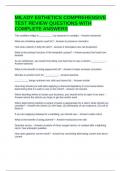 MILADY ESTHETICS COMPREHENSIVE TEST REVIEW QUESTIONS WITH COMPLETE ANSWERS