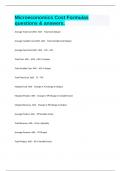 Microeconomics Cost Formulas questions & answers.