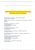  ABO Advanced Formulas Questions And Answers Latest Top Score.