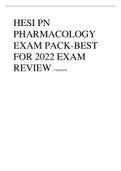 HESI PN PHARMACOLOGY EXAM PACK-Best For 2022 Exam Review 2 versions