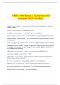 RADT 1010 Exam 1 Questions And Answers 100% Verified.