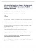 Illinois Life Producer State - Designated Exam SIMULATOR Questions And All Correct Answers.