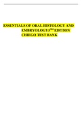 Essentials of Oral Histology and Embryology 5th Edition Chiego Test Bank