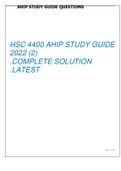 HSC 4400 AHIP STUDY GUIDE 2022 (2) latest