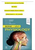 TEST BANK For Berne and Levy Physiology 8th Edition by Koeppen & Stanton, Verified Chapters 1 - 44, Complete Newest Version